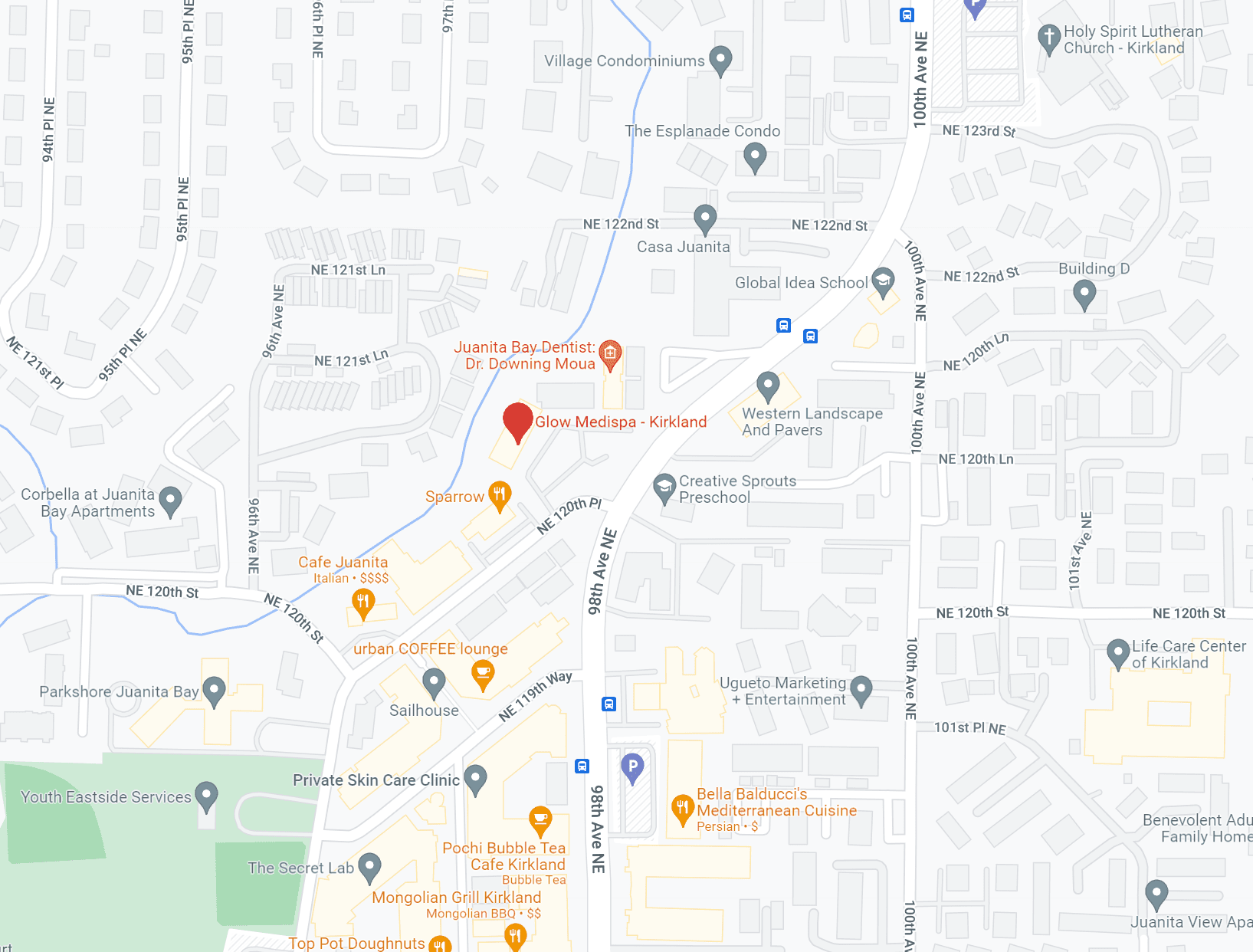 Glow Medispa Kirkland map